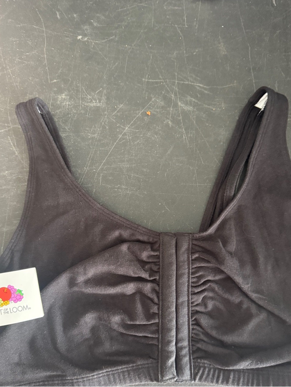 Fruit of the Loom Black Front-Closure Soft Support Bra